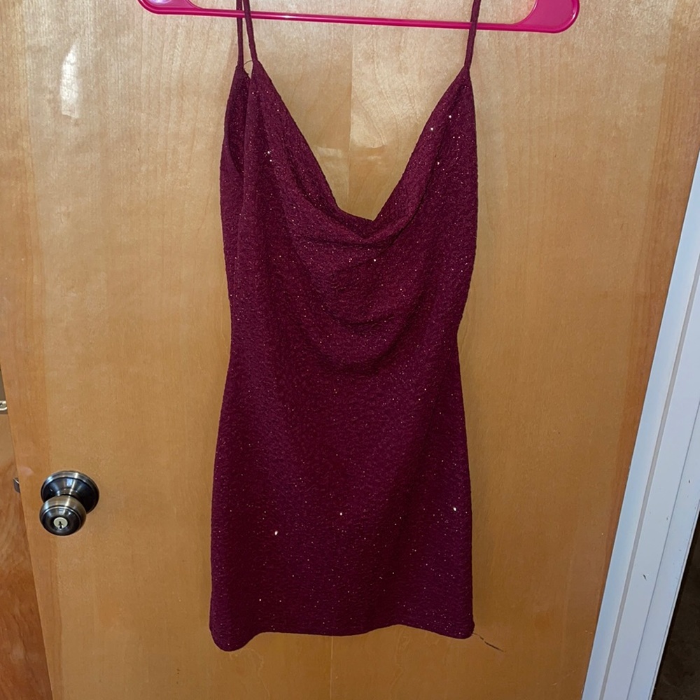 Burgundy sparkly dress